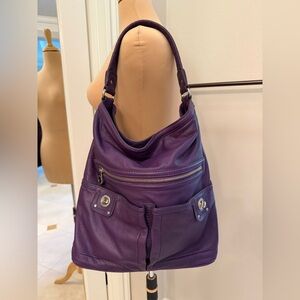 Marc by Marc Jacobs Totally Turnlock Faridah Leather Hobo Purple